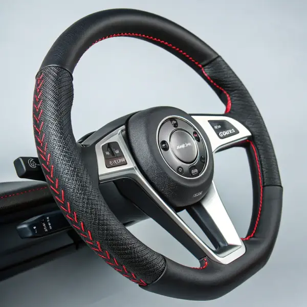 Leather Steering Wheel Cover